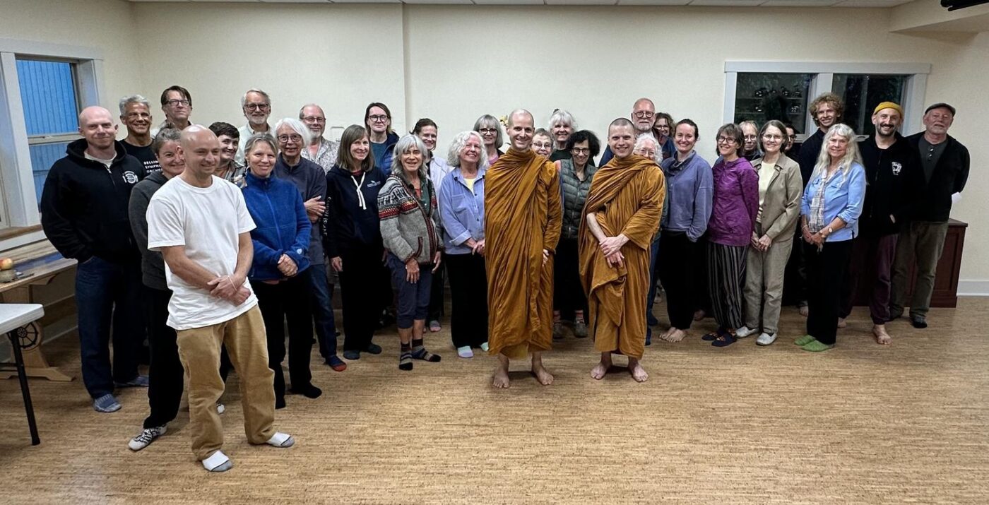 Ajahns Nisabho & Kovilo lead a retreat at Bellingham Insight Meditation Society