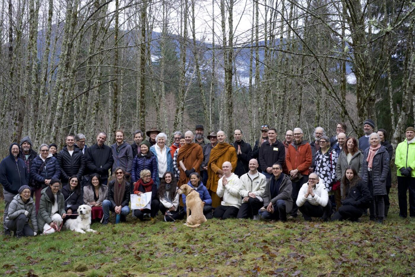 The Clear Mountain community visiting a potential monastery site in North Bend